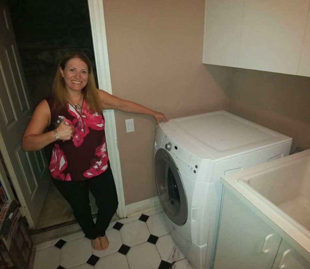 happy client with GE washer